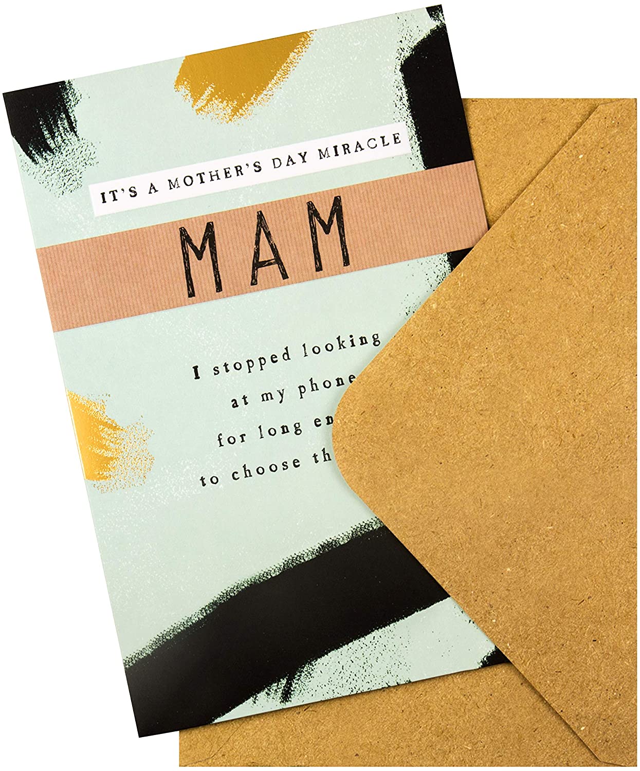 Mam Embossed Contemporary Design Mother's Day Card