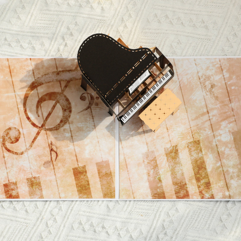 Musical Moments 3D Pop Up Piano Greeting Card - Birthday Holiday Event