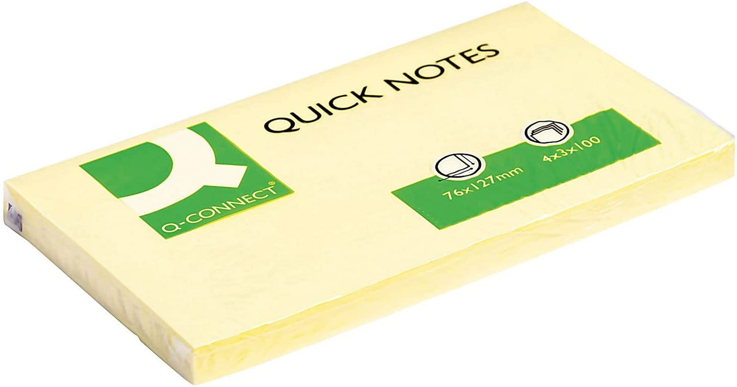 Quick Notes 76 x 127mm Yellow *(PACK OF 12)*