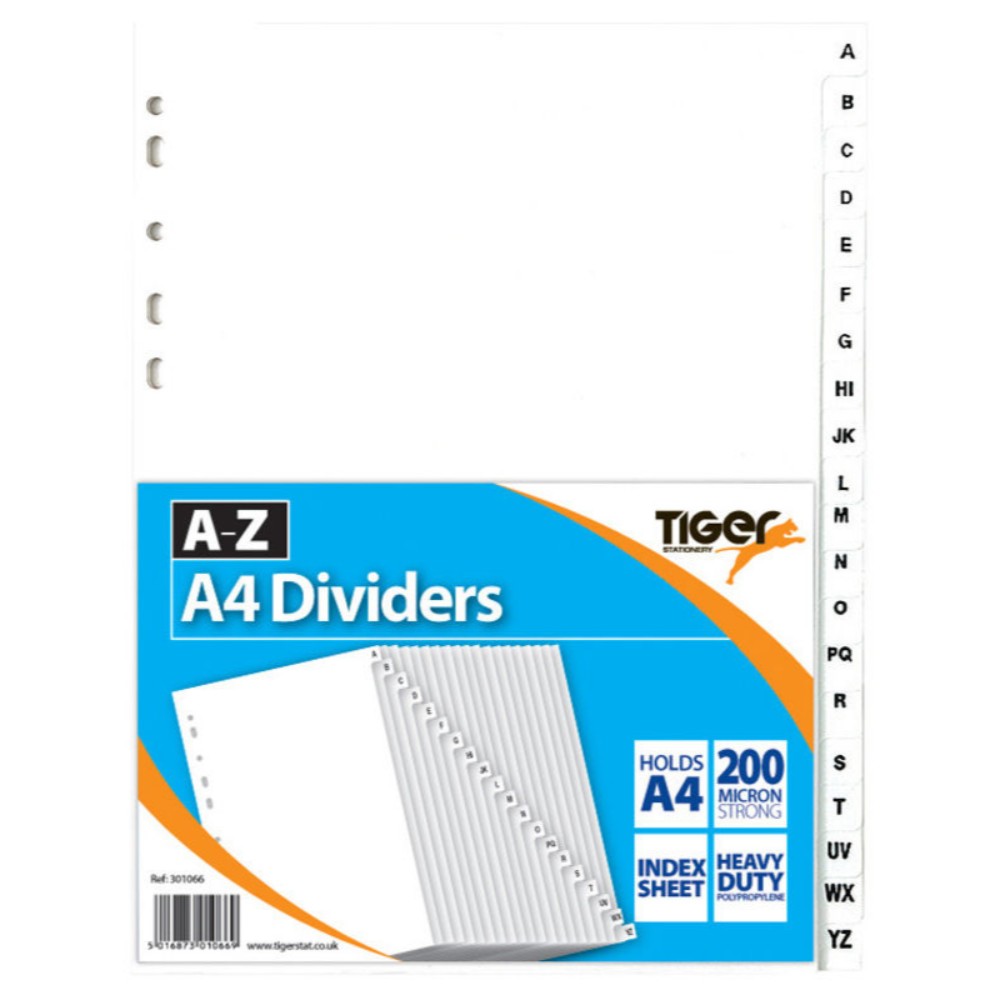 A4 A-Z Plastic Dividers