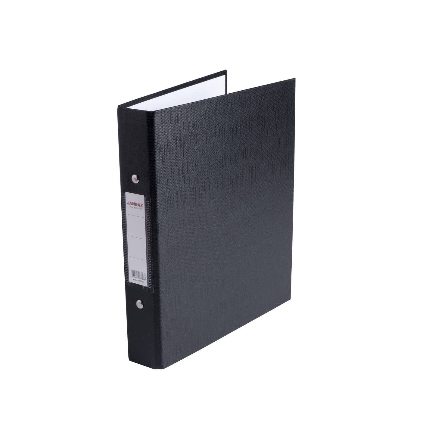 Pack of 5 A5 Black Paper Over Board Ring Binders by Janrax