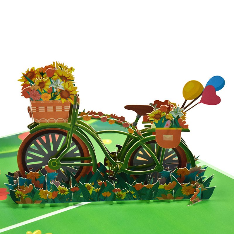 A Journey of Joy and Color Bloom Ride 3D Pop Up Greeting Card