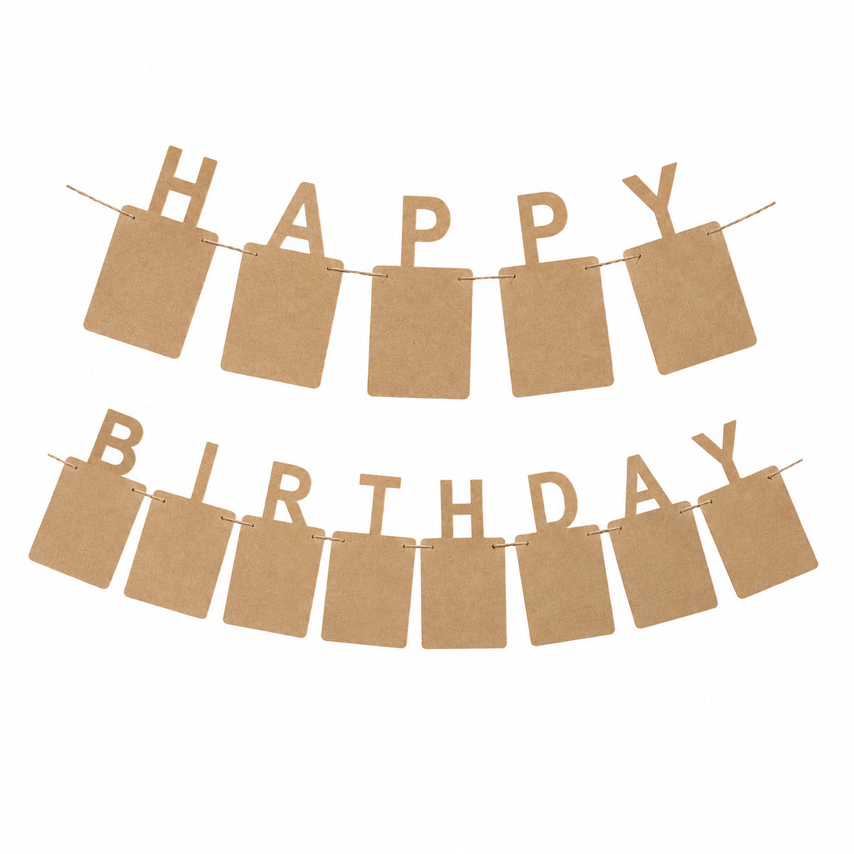 Kraft Photo Insert HAPPY BIRTHDAY Banner with Ribbon