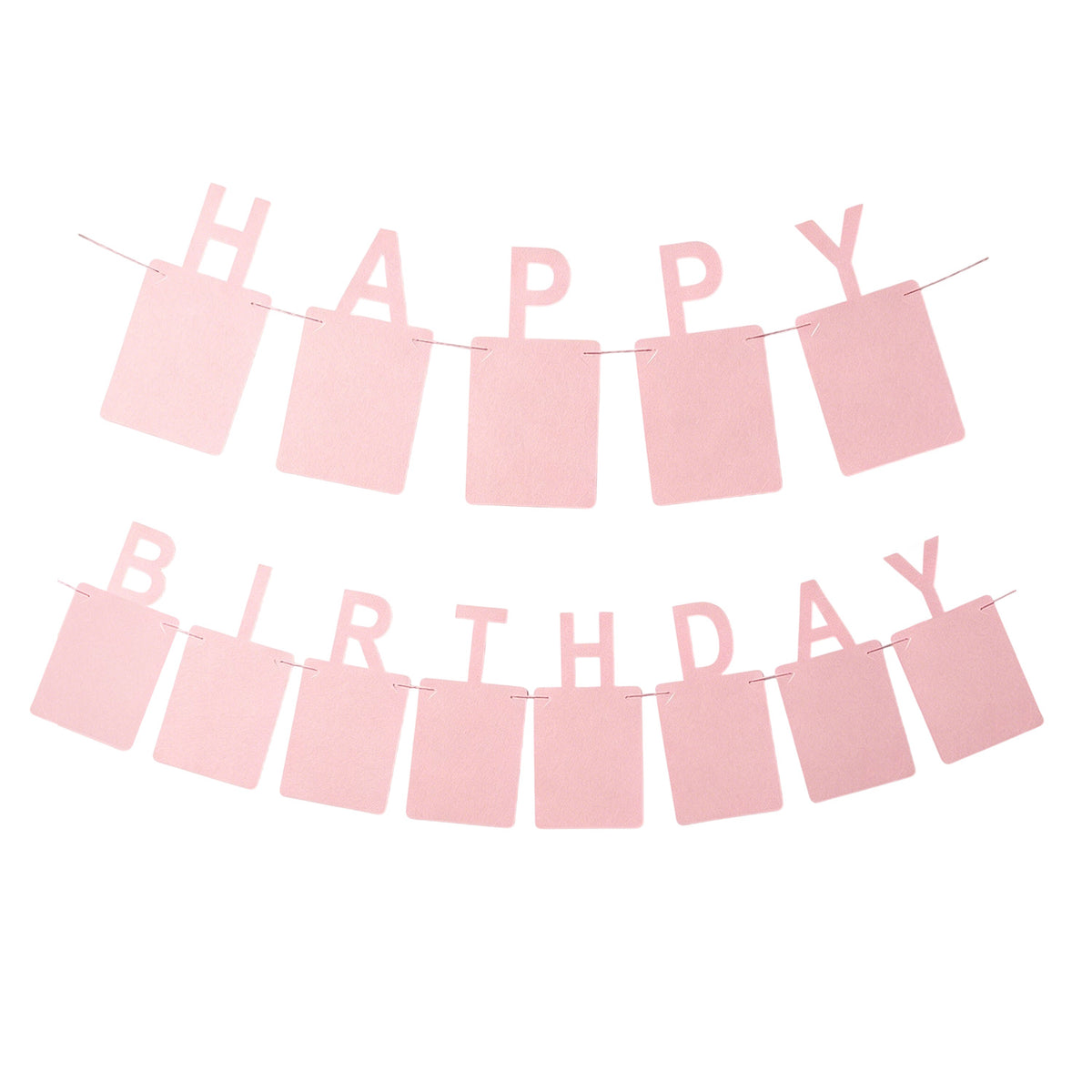 6 x Pink Photo Insert HAPPY BIRTHDAY Banner with Ribbon