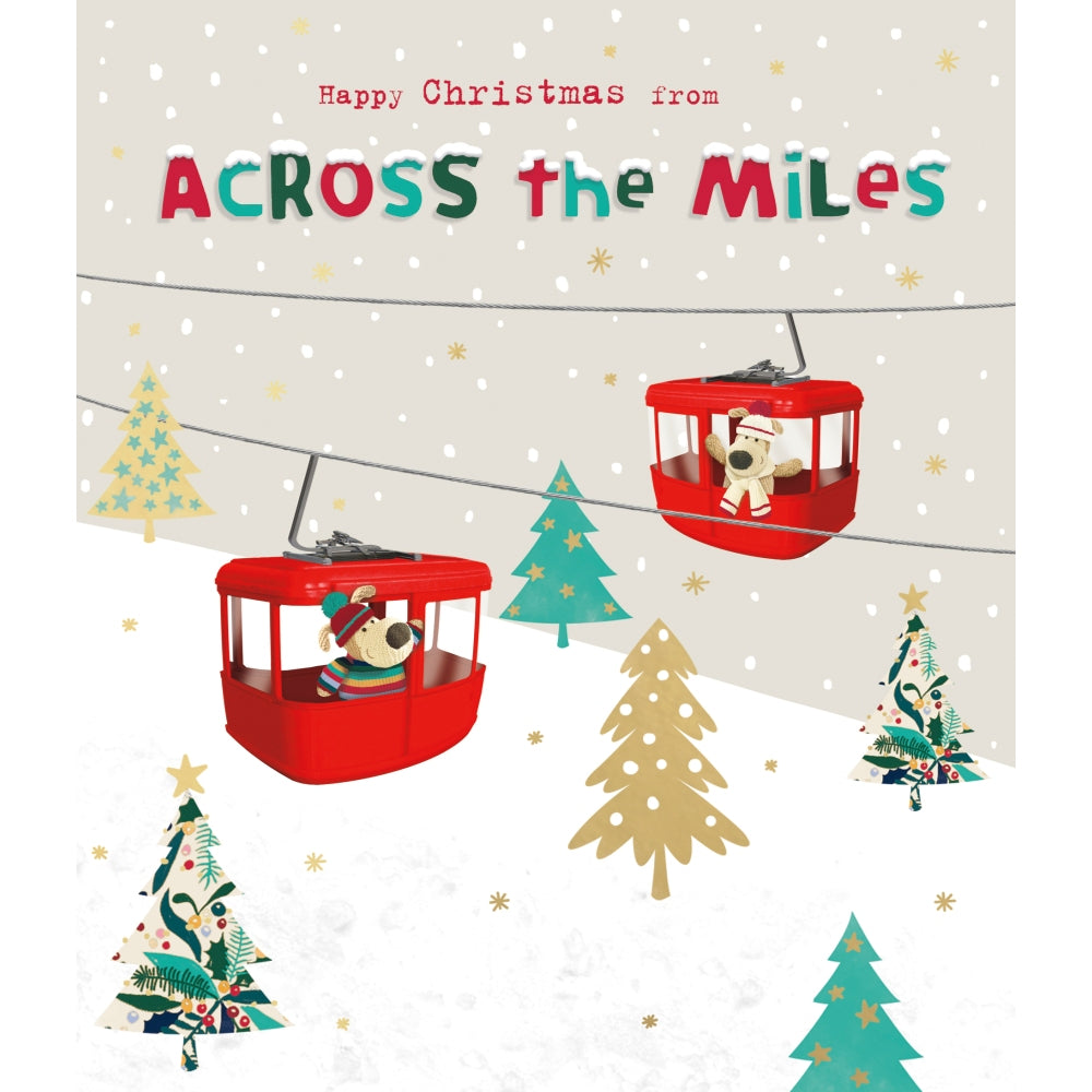 Weihnachtskarte „Across The Miles“ Mit Zwei Rotkehlchen – Glanzkarte Im A5-Format (148x210 Mm) Mit Siegelumschlag