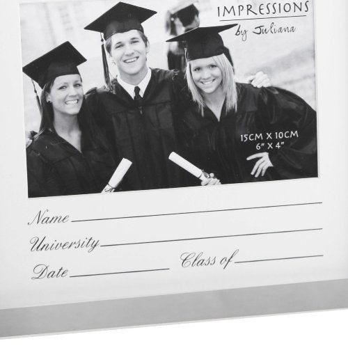 Shiny Silverplated Graduation Photo Frame with Mount