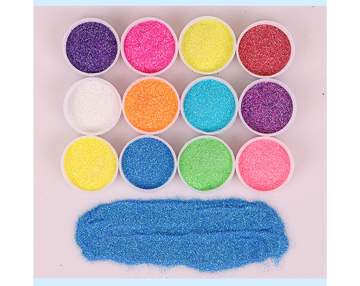 Pack of 12 Colorful Glitter