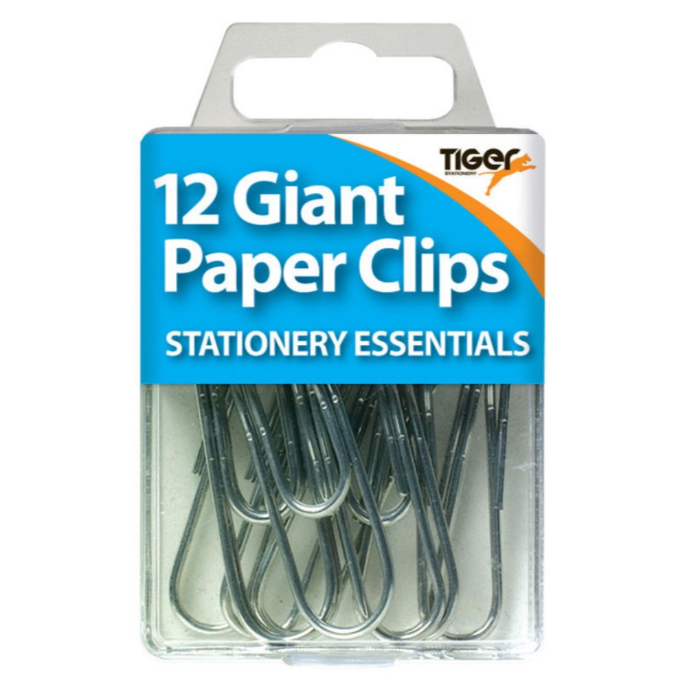 Pack of 12 Giant Paper Clips