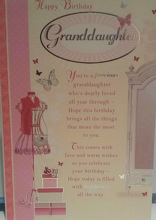 Granddaughter Soft Whispers Birthday Card