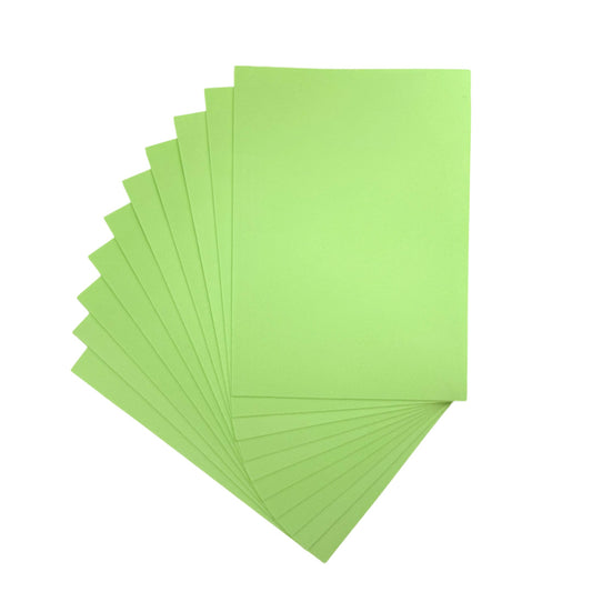 Pack of 10 A5 Light Green Coloured Eva Foam Sheets