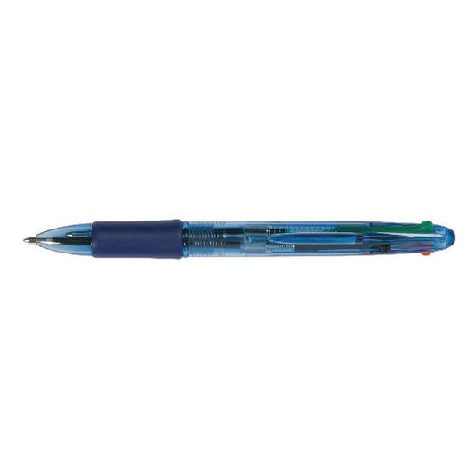 Q-Connect Retractable Ballpoint Pen 4 Colour (Pack of 10) 