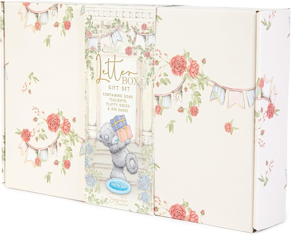 Me to You Letterbox Birthday Gift Set Includes Fluffy Socks, Sprinkle Soap, Sprinkles Tealights & Pin Badge Signature Collection