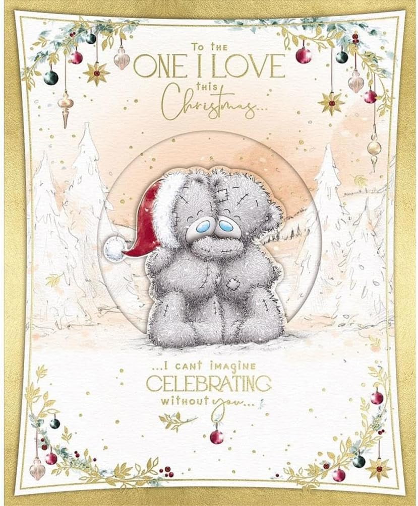 Bears Hugging In Snow One I Love Boxed Christmas Card