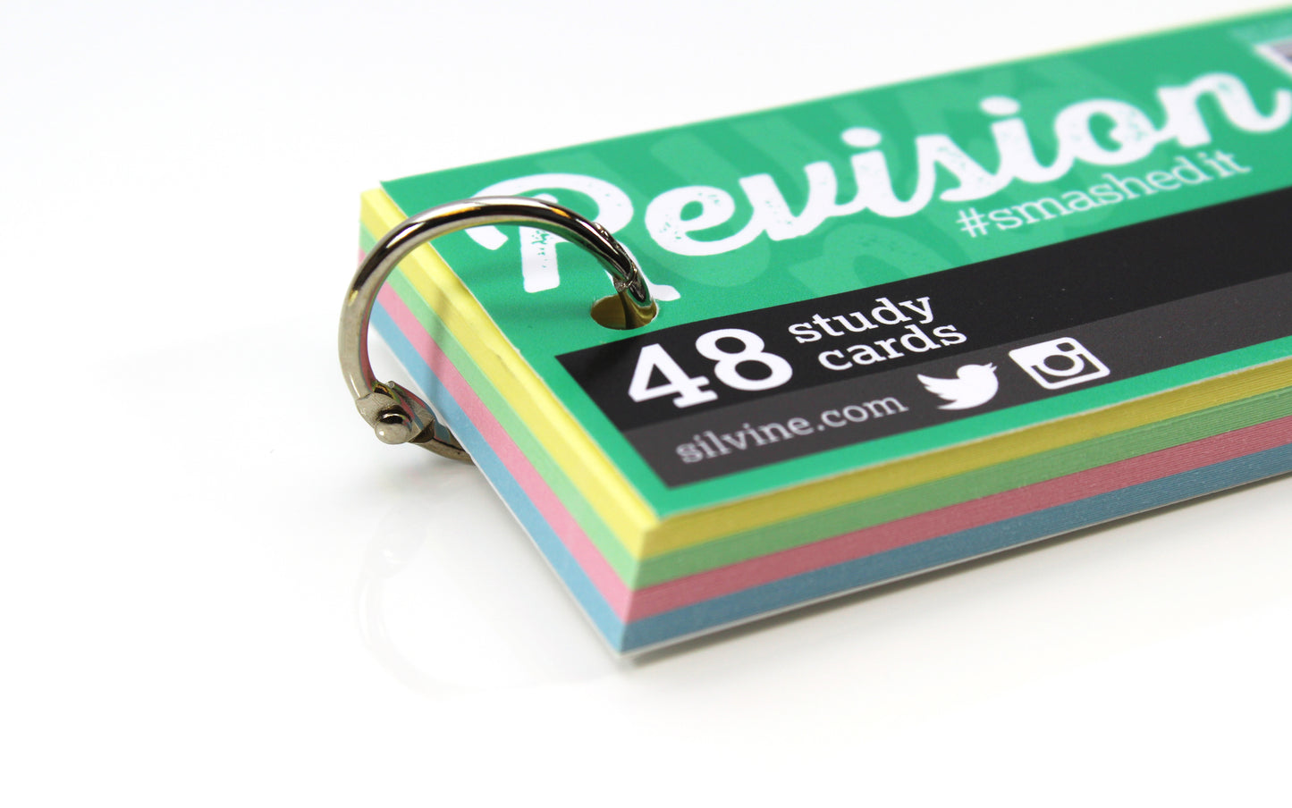 48 Mini Study Revision Cards on Keyring