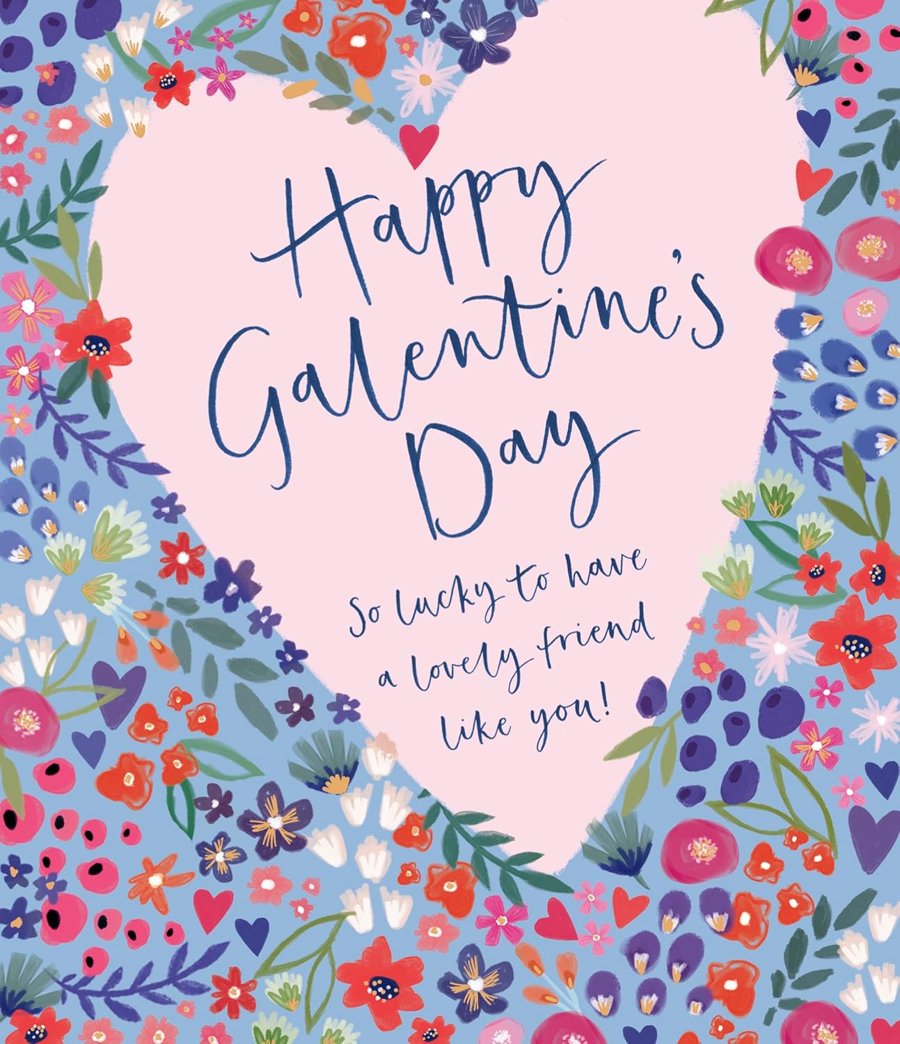 Artistic Galentine's Day Love Blooms Here Valentine's Card