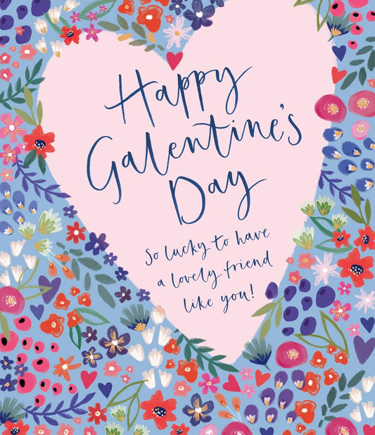 Artistic Galentine's Day Love Blooms Here Valentine's Card