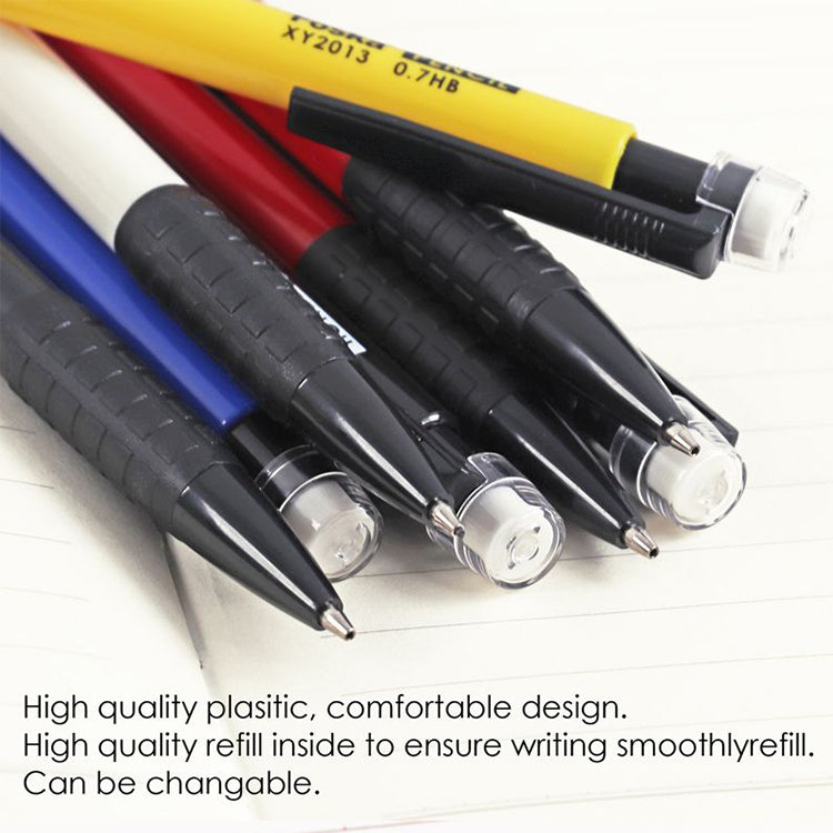 4 Sets of 0.7mm Mechanical Pencil and HB Lead Refills – Comfortable Grip, Smooth & Precise Writing