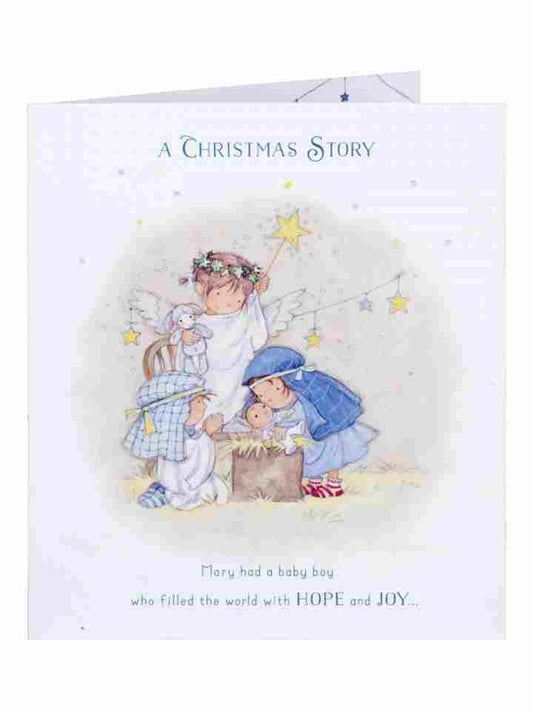 Cute Religious Story Christmas Card 