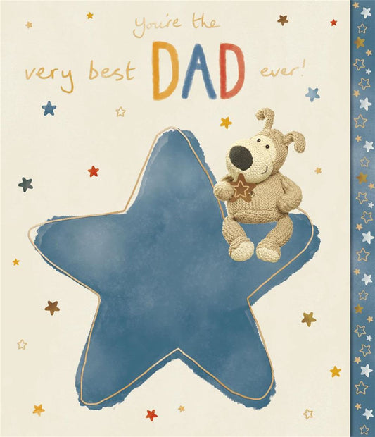 Boofle Sat On A Blue Star Dad Father's Day Card