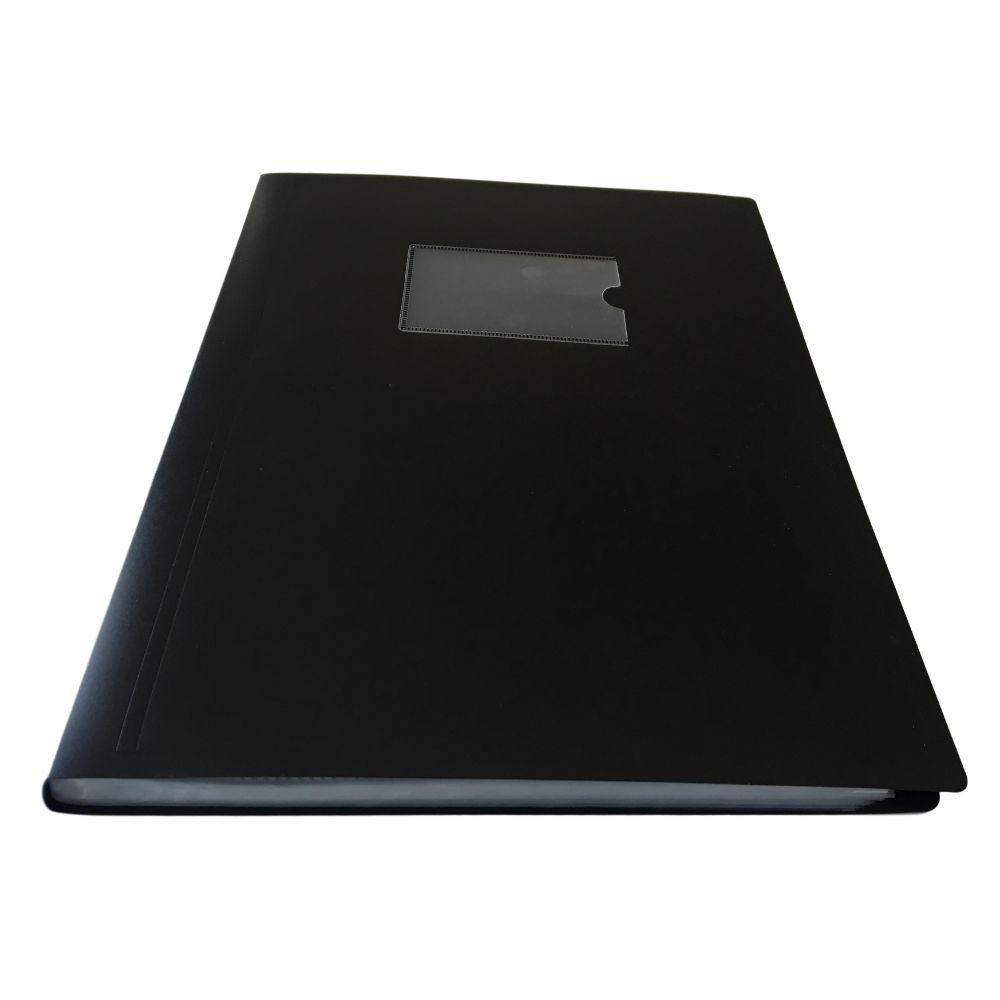 22 x A4 Flexible Cover Display Book - Black 20 Pocket