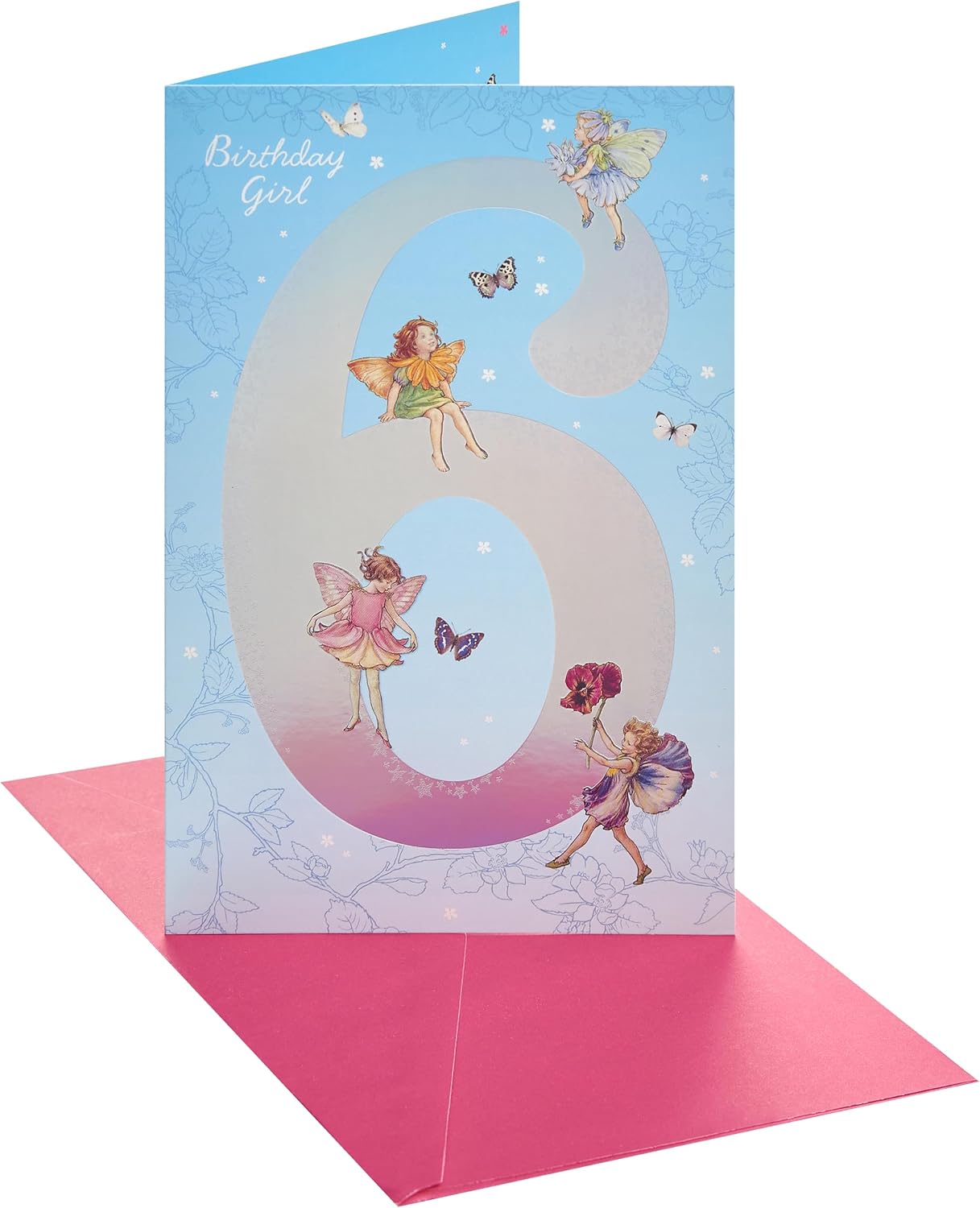 Flower Fairies Design 6th Birthday Card