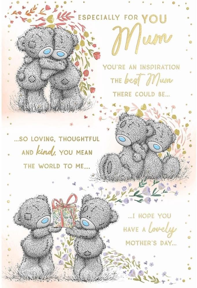 Storyboard Bears hugging Especially For You, Mum Mother's Day Card