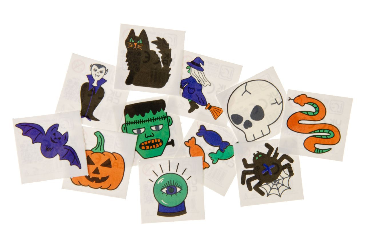 12 Pieces Halloween Tattoos