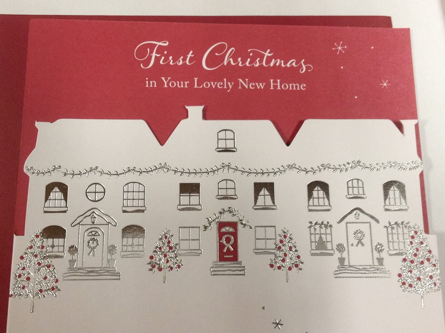 In Your Lovely New Home Foil Finished 1st Christmas Card 