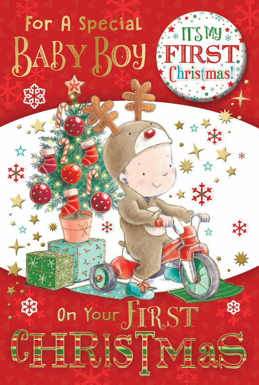 For a Special Baby Boy First Christmas Card