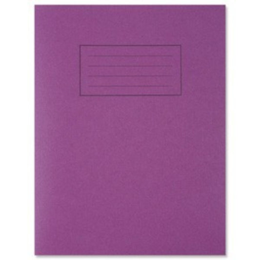 9"x7" Purple Exercise Book  - Lined with Margin