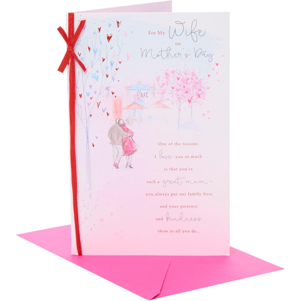 Couple Walking Through Design Wife Mother's Day Card
