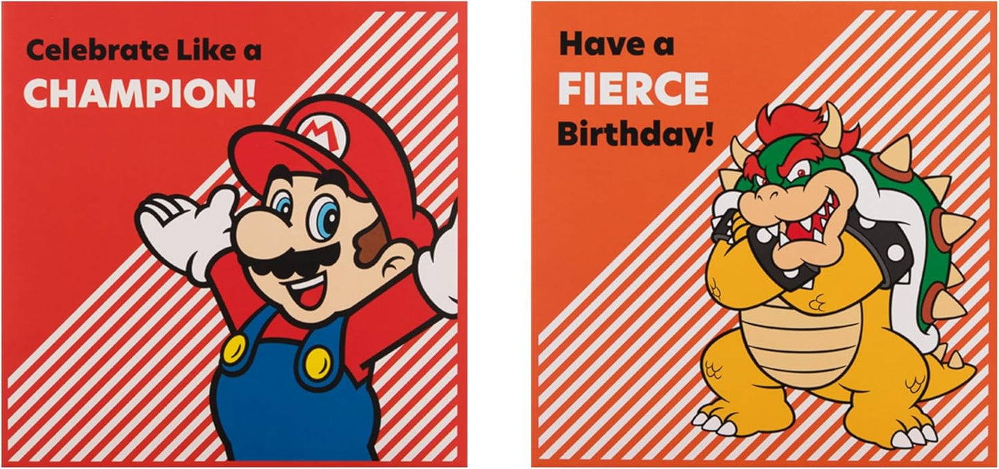 Super Mario Bros Pack of 10 in 5 Designs Birthday Cards