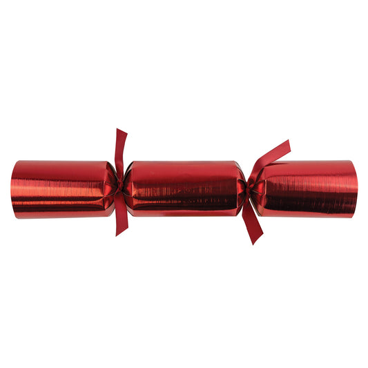 Pack of 25 14" White & Red Season Greeting Christmas Dinner Crackers