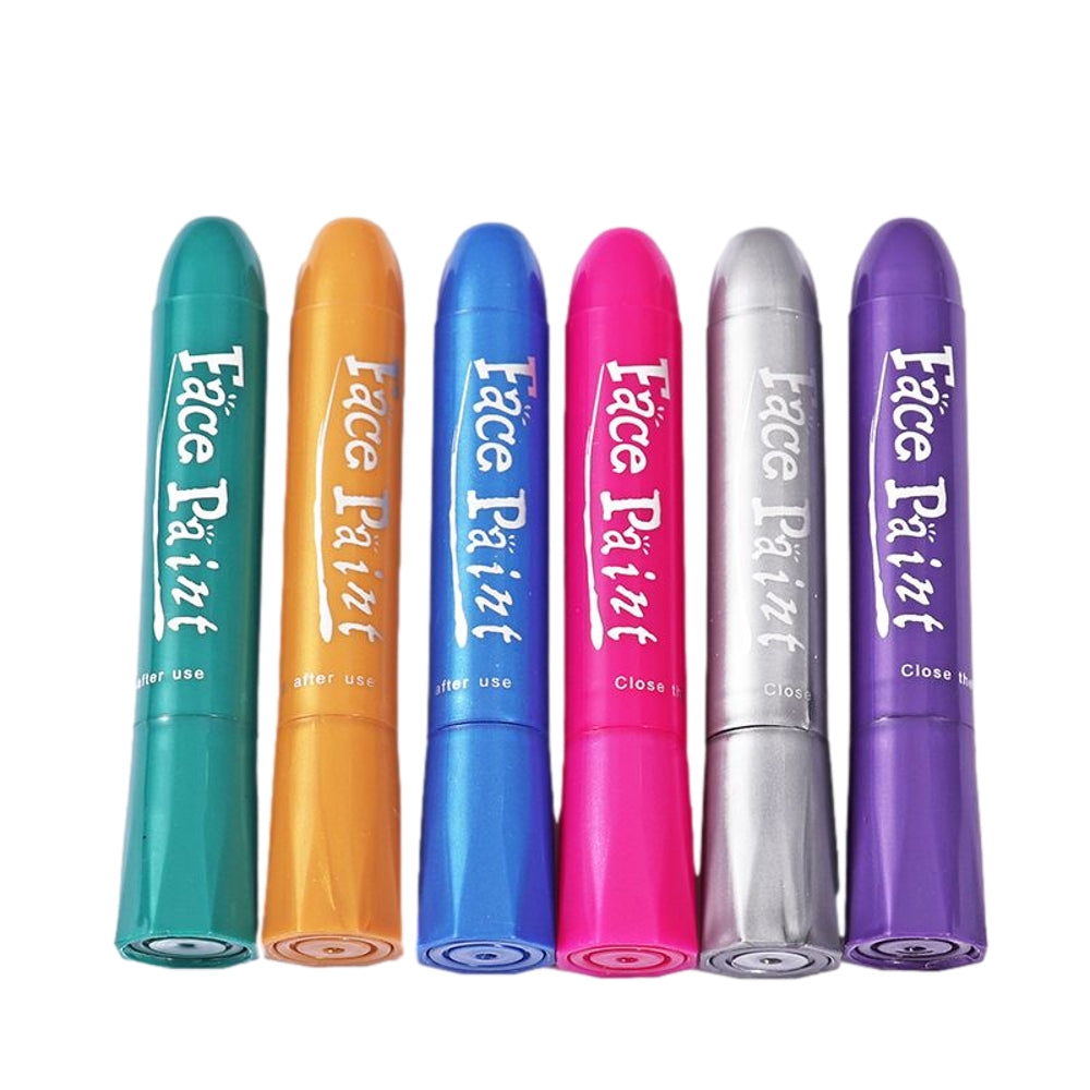 Pack of 6 Assorted Metalic Colours Face Paints