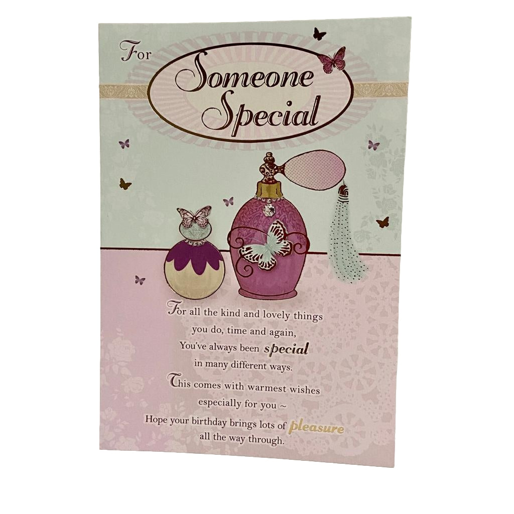 Someone Special Perfume Design Birthday Card