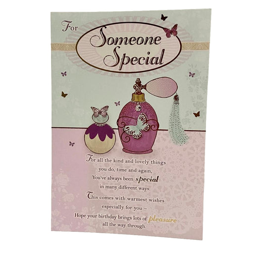 Someone Special Perfume Design Birthday Card