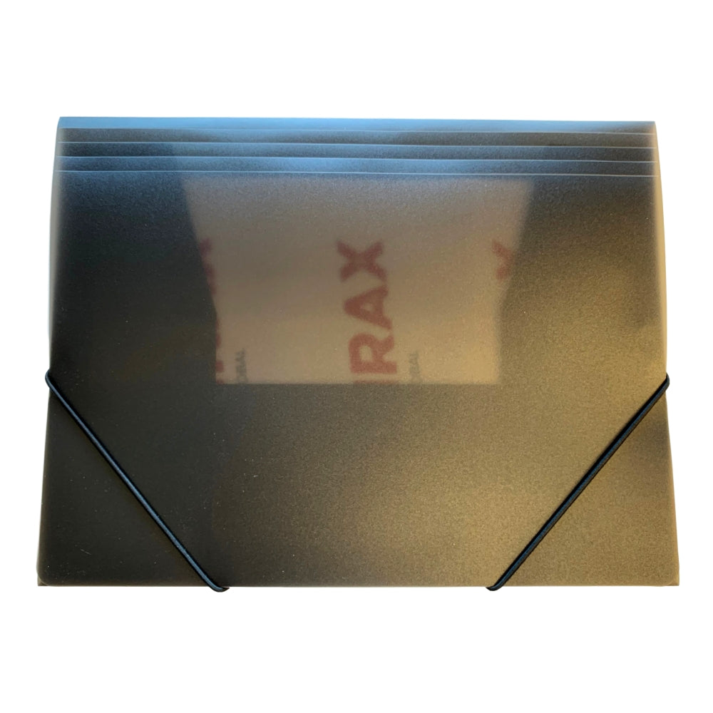 Pack of 120 A4 Clearview Black 3 Flap Folders with Elasticated Closure