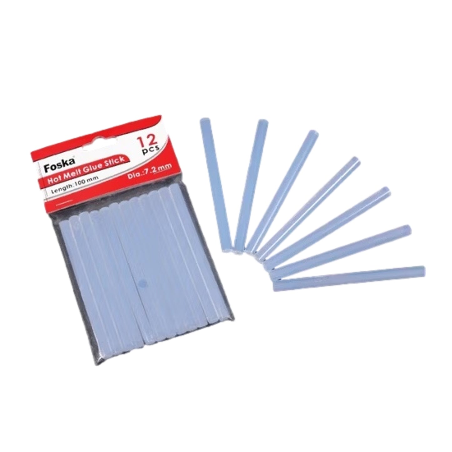 Pack of 12 7.2mm Hot Melt Gun Glue Sticks