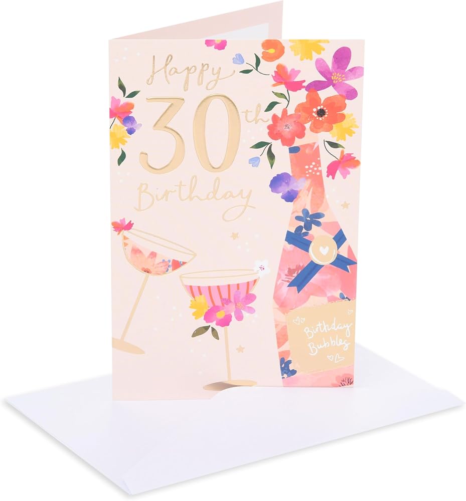 Large Black And White Flowers With Gold Foil Accents Birthday Card For Daughter