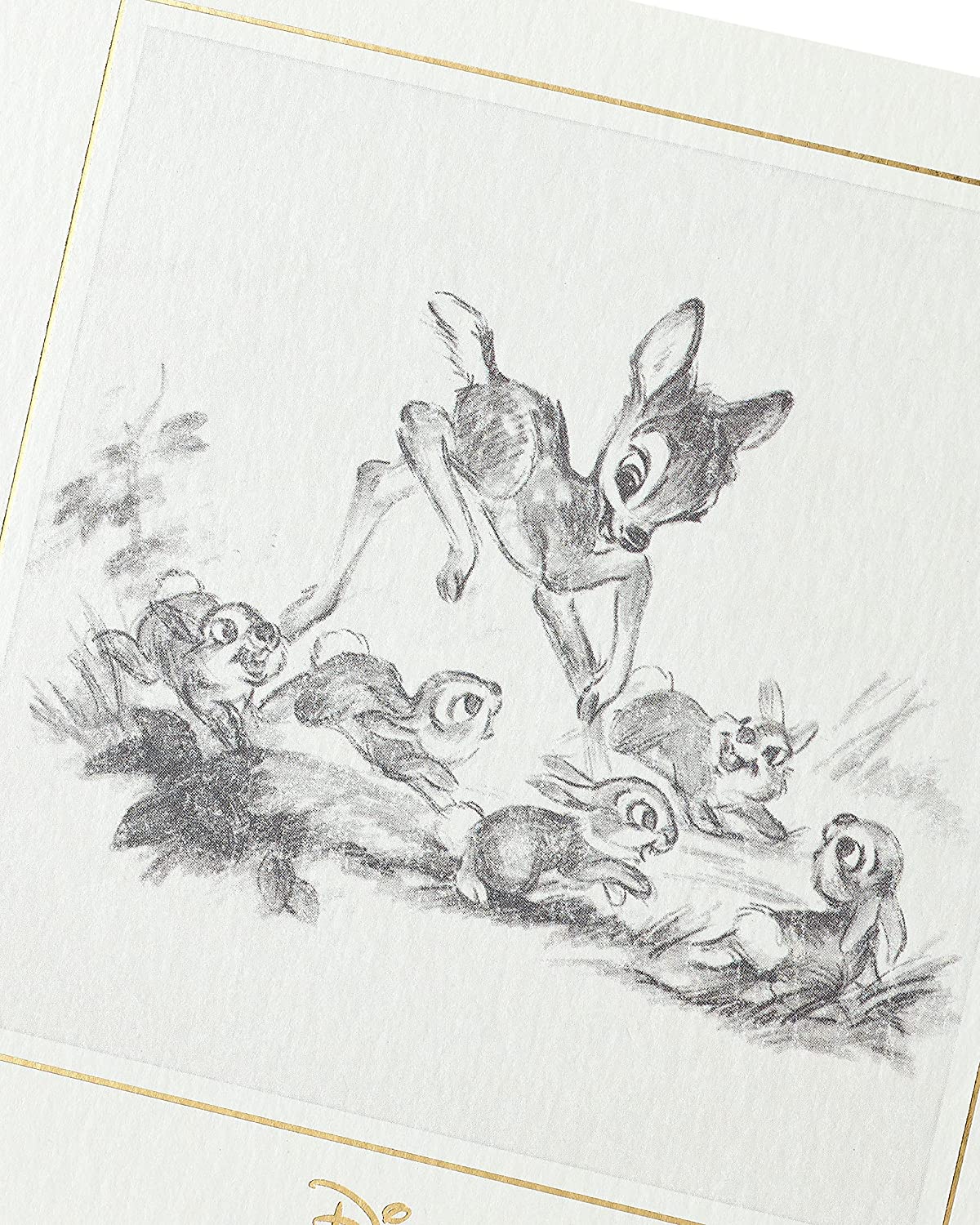 Disney Bambi Original Sketch Blank Birthday Card