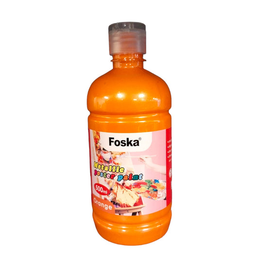 500ml Orange Metallic Poster Paint