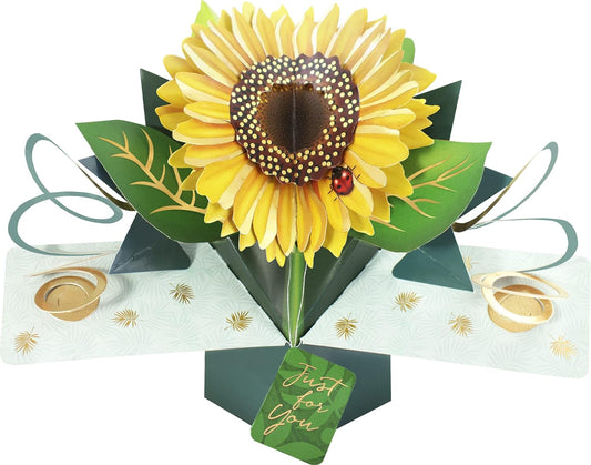 'Just For You' Sunflower 3D Pop-Up Greeting Card