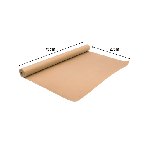 Pack of 12 Brown Wrapping Paper Roll 750mm x 2.5m
