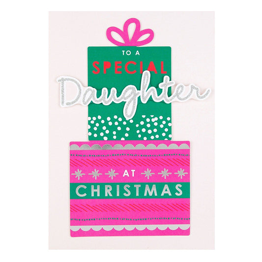 Daughter Christmas Card 'Merriest Christmas'