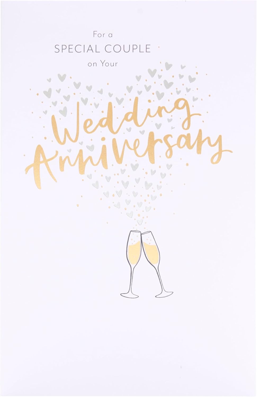Heart & Champagne Design for A Special Couple Wedding Anniversary Card