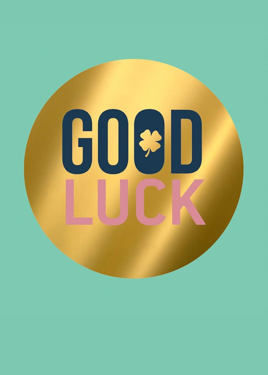 Gold Foil Good Luck Card
