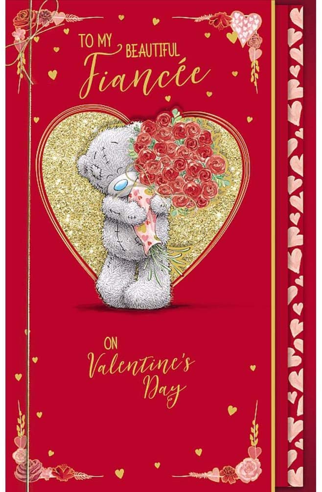 Me To You Bear Beautiful Fiancée Handmade Valentine's Day Card