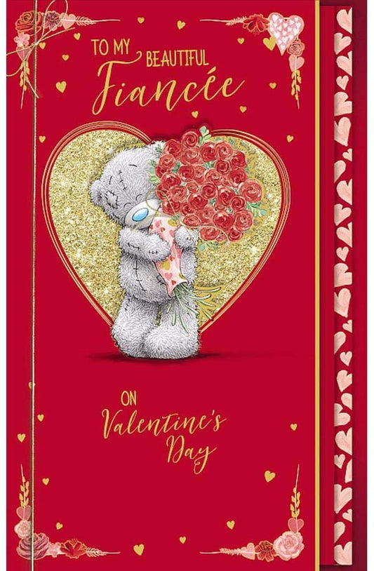 Me To You Bear Beautiful Fiancée Handmade Valentine's Day Card