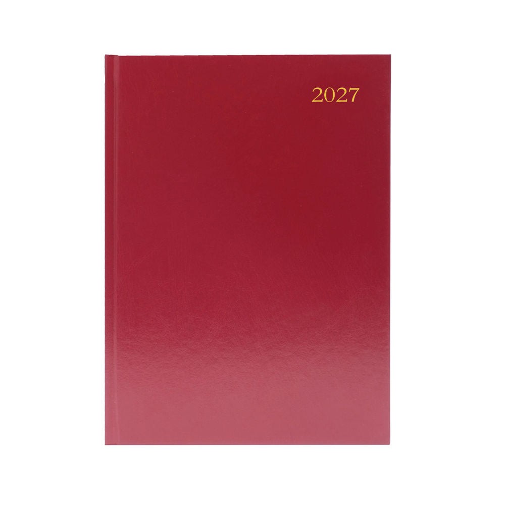 Janrax 2027 A5 Week To View Burgndy Desk Diary