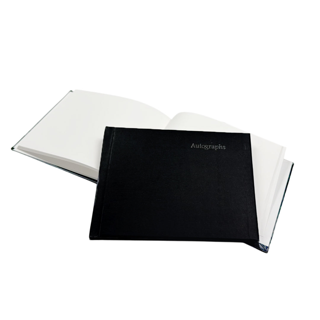 Pack of 12 Black 100 Pages Autograph Books – School Leavers Signature, End of Term Memory Book